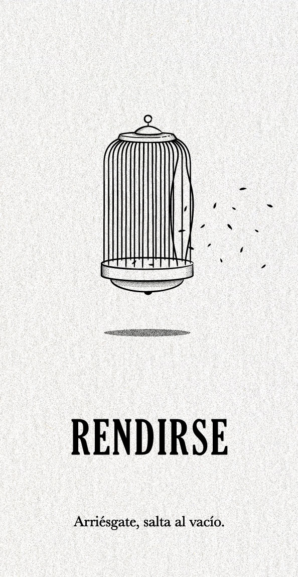 Carta Rendirse - salta al vacío- Agape